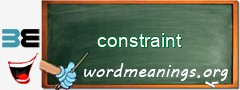 WordMeaning blackboard for constraint